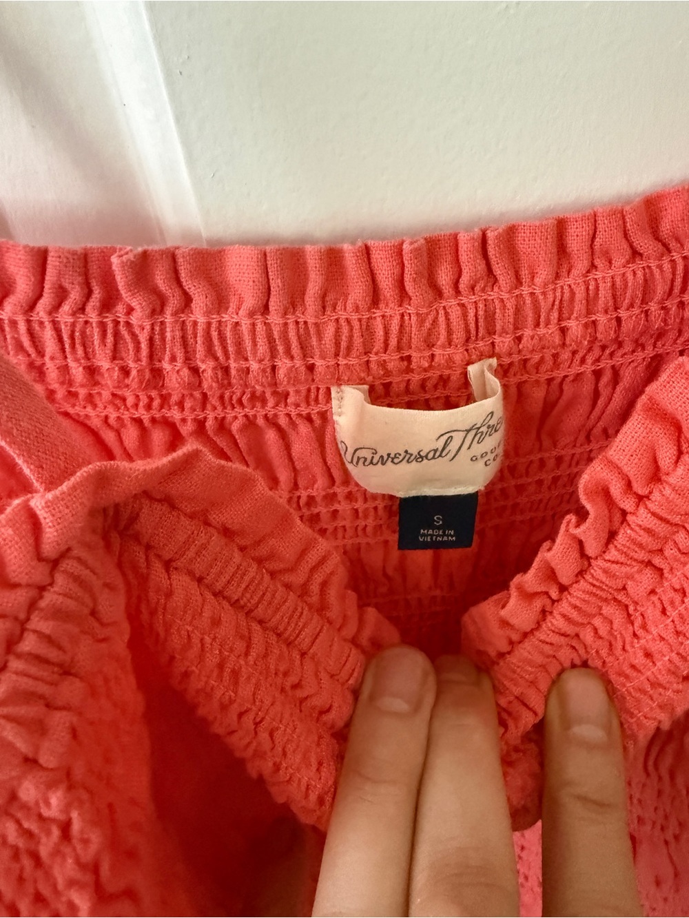 Bright Coral Linen Blend Jumpsuit - Picture 4 of 6
